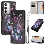 For Realme C71 4G Color Drawing Pattern Leather Phone Case(Two Butterflies)