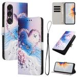 For Sony Xperia 1 VII Colored Drawing Pattern Leather Phone Case(Love Butterfly)