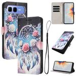 For Infinix Smart 10 Plus 4G Color Drawing Pattern Leather Phone Case(Flower Wind Chime)