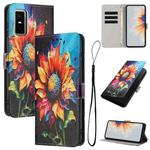 For Infinix GT 30 Pro 5G Color Drawing Pattern Leather Phone Case(Sunflower)