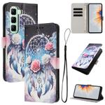 For Infinix Hot 60 Pro+ 4G Color Drawing Pattern Leather Phone Case(Flower Wind Chime)