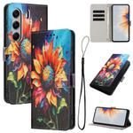 For Tecno Camon 40 Pro 4G Colored Drawing Pattern Leather Phone Case(Sunflower)