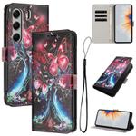For Tecno Camon 40 Pro 4G Colored Drawing Pattern Leather Phone Case(Butterfly Tree)