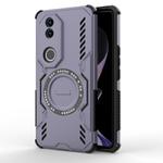 For vivo V50 5G Global Butterfly Armor MagSafe Magnetic Ring Shockproof Phone Case(Purple)