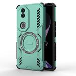 For vivo V50 5G Global Butterfly Armor MagSafe Magnetic Ring Shockproof Phone Case(Light Green)