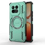 For vivo iQOO Z10 Turbo 5G Butterfly Armor MagSafe Magnetic Ring Shockproof Phone Case(Light Green)