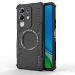 For vivo Y29 4G Global Butterfly Armor MagSafe Magnetic Ring Shockproof Phone Case(Black)