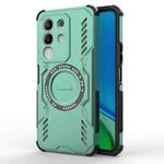 For vivo Y29 4G Global Butterfly Armor MagSafe Magnetic Ring Shockproof Phone Case(Light Green)