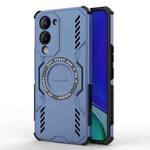 For vivo Y19 5G Global / T4 Lite 5G Butterfly Armor MagSafe Magnetic Ring Shockproof Phone Case(Blue)