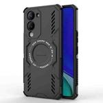 For vivo Y19 5G Global / T4 Lite 5G Butterfly Armor MagSafe Magnetic Ring Shockproof Phone Case(Black)
