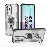 For Samsung Galaxy M56 5G Metal Kickstand TPU Hybrid PC Phone Case(Grey)