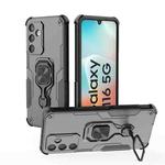For Samsung Galaxy M16 5G Metal Kickstand TPU Hybrid PC Phone Case(Black)