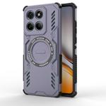For Motorola Edge 60 Fusion 5G Global Butterfly Armor MagSafe Magnetic Ring Shockproof Phone Case(Purple)