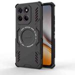 For Motorola Edge 60 Pro 5G Butterfly Armor MagSafe Magnetic Ring Shockproof Phone Case(Black)