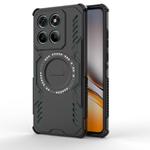 For Honor 400 Lite 5G Global Butterfly Armor MagSafe Magnetic Ring Shockproof Phone Case(Black)