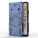 For Honor X60 5G Butterfly Armor MagSafe Magnetic Ring Shockproof Phone Case(Blue)