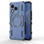 For Honor X60 Pro 5G Butterfly Armor MagSafe Magnetic Ring Shockproof Phone Case(Blue)