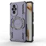 For Honor 200 5G Global Butterfly Armor MagSafe Magnetic Ring Shockproof Phone Case(Purple)