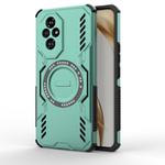 For Honor 200 5G Global Butterfly Armor MagSafe Magnetic Ring Shockproof Phone Case(Light Green)