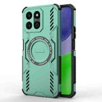 For Honor X7c 4G Global Butterfly Armor MagSafe Magnetic Ring Shockproof Phone Case(Light Green)