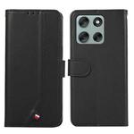 For Motorola Moto G56 5G ABEEL Delicate Texture Splicing RFID Leather Phone Case(Black)