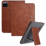 For Xiaomi Pad 6 / 6 Pro 11 Multifunctional Wristband Leather Tablet Case(Brown)