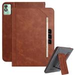 For Techo Megapad 11 2024 Multifunctional Wristband Leather Tablet Case(Brown)