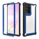 For Samsung Galaxy Note20 Ultra Four-corner Shockproof All-inclusive Transparent Space Protective Case(Black Blue)