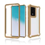 For Samsung Galaxy S20 Four-corner Shockproof All-inclusive Transparent Space Protective Case(Gold)