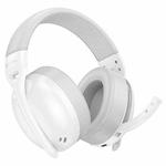 Borofone BO30 Magic Light Head-mounted Bluetooth 5.4 Wireless Headphones with Microphone(White)