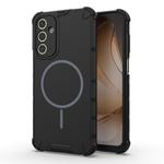 For Samsung Galaxy A15 4G / 5G Grating Solid Color MagSafe Magnetic Phone Case(Black)
