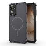 For Samsung Galaxy A15 4G / 5G Grating Solid Color MagSafe Magnetic Phone Case(Dark Grey)