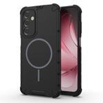 For Samsung Galaxy A25 4G / 5G Grating Solid Color MagSafe Magnetic Phone Case(Black)