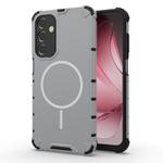 For Samsung Galaxy A25 4G / 5G Grating Solid Color MagSafe Magnetic Phone Case(Light Grey)