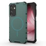 For Samsung Galaxy A25 4G / 5G Grating Solid Color MagSafe Magnetic Phone Case(Green)