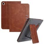 For Samsung Galaxy Tab A9 Multifunctional Wristband Leather Tablet Case(Brown)