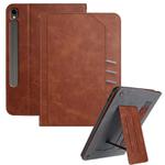 For Samsung Galaxy Tab S10 / S10 FE Multifunctional Wristband Leather Tablet Case(Brown)