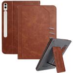 For Samsung Galaxy Tab S10+ / S9+ Multifunctional Wristband Leather Tablet Case(Brown)