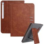For Samsung Galaxy Tab S10 FE+ Multifunctional Wristband Leather Tablet Case(Brown)