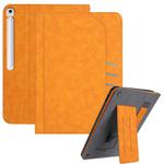 For Samsung Galaxy Tab S10 FE+ Multifunctional Wristband Leather Tablet Case(Yellow)