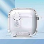 For AirPods Pro / Pro 2 Clear Armor Security Lock Wireless Earphones Case with Hook & Holder(Transparent)