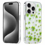 For iPhone 16 Plus Electroplated Symphony Phone Case(Four-leaf-clover)