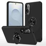 For Samsung Galaxy S25 Edge 5G PC + TPU Magnetic Phone Case with Invisible Ring Holder(Black)