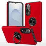 For Samsung Galaxy S25 Edge 5G PC + TPU Magnetic Phone Case with Invisible Ring Holder(Red)