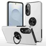 For Samsung Galaxy S25 Edge 5G PC + TPU Magnetic Phone Case with Invisible Ring Holder(Silver)