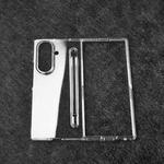 For Samsung Galaxy Z Fold7 5G Transparent Two-stage PC Phone Case with Pen Slot