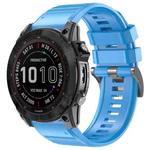 For Garmin 22mm Official Quick Release Silicone Watch Band(Sky Blue)