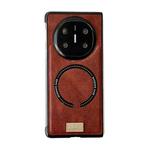 For Huawei Mate X6 Crazy Horse Texture Magnetic Magsafe PU Phone Case(Red)