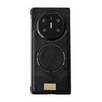 For Huawei Mate X6 Crazy Horse Texture Magnetic Magsafe PU Phone Case(Black)