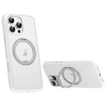 For iPhone 16 Pro Max Solid Color 360 Degree Rotating Holder MagSafe Magnetic Phone Case(White)